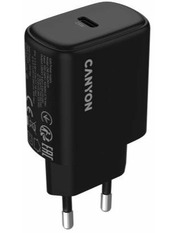 Мережевий зарядний пристрій Canyon OnCharge 250 1 USB-C Black (1 USB-C) 25W Black (CNE-CHA250-11)