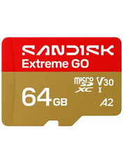 Карта пам'яті SanDisk Extreme Go 64 ГБ UHS-I U3 Так microSDXC 64GB UHS-I U3 + SD-adapter (SDSQXGN-064G-GN6MN)