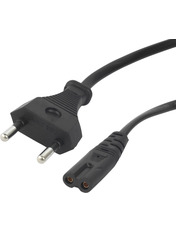 Кабель живлення TCOM CEE 7/16 - IEC C7 CEE 7/16 to C7 1,5m Black