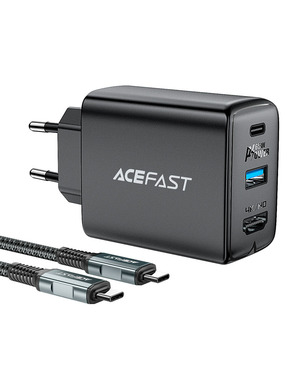 Мережевий зарядний пристрій ACEFAST A17 GaN 65W Black