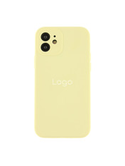 Чохол Silicone Case Full Size with Frame для Apple iPhone 12 Crem yellow Crem yellow (6951739824)