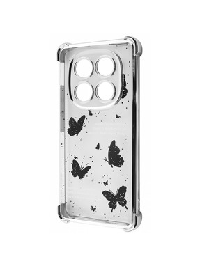 Чохол Wave Winkie для Xiaomi Redmi Note 14 Pro 4G (162.2mm) Silver/Butterfly (6938715042)