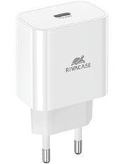 Мережевий зарядний пристрій RivaCase PS4101 W00 White 20 1 USB-C Відсутній (1 USB-C) 20W White