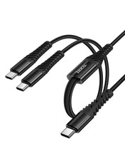 Кабель синхронізації Hoco X123 Victory USB to Type-C x 2 Black Ні 1 1m Black