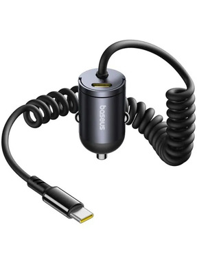Автомобільний зарядний пристрій Baseus Tiny Star Mini 30W 1 USB-C + кабель Type-C to Lightning Black (C00035001121-01)