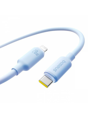 Кабель синхронізації Baseus Foamed Silicone Type-C to Lightning 20W 1m Blue (E0426A02)