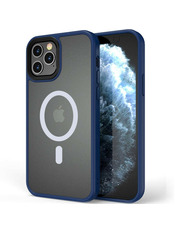 Чохол Metal Buttons Magsafe для Apple iPhone 12 Pro Max Blue