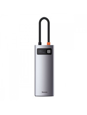 USB-хаб Baseus Metal Gleam Series 5-in-1 30Hz Version Type-C (3xUSB 3.0 + 1xType-C + 1xHDMI) Deep Gray (WKWG020013)