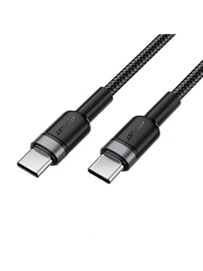 Кабель синхронізації ACEFAST C22-03 Type-C to Type-C 60W 1,2m Black (6974316285137)