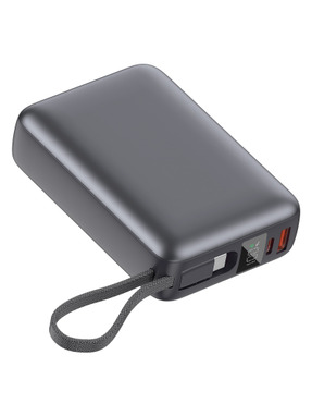 Павербанк Vinga Display Cable 1xUSB-C + 2xUSB-A 45W 20000mAh Black (VPBB2045C)