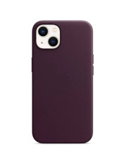 Чохол Leather Leather Case with MagSafe для Apple iPhone 13 Dark Cherry