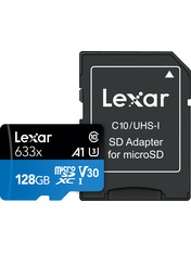 Карта пам'яті Lexar Class 128 ГБ microSDXC 128GB Class 10 UHS-I + SD-adapter (LSDMI128BB633A)
