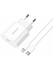 Мережевий зарядний пристрій Essager Vanjane 1 USB-C 20 White Type-C to Lightning (1 USB-C) 20W + кабель Type-C to Lightning White (EFJB02-XBL02-T)