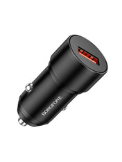 Автомобільний зарядний пристрій Borofone BZ19A Wisdom 18W Black Lightning 1 USB-A +кабель Lightning Black (BZ19ALB) 1 USB-A