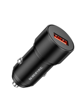 Автомобільний зарядний пристрій Borofone BZ19A Wisdom 18W 1 USB-A +кабель Lightning Black (BZ19ALB)