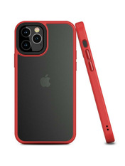 Чохол Metal Buttons для Apple iPhone 12 Pro Max Red