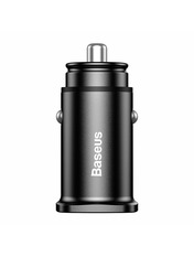 Автомобільний зарядний пристрій Baseus Square Metal 30W 2 USB-A 2 USB-A Black (CCALL-DS01) Black Відсутній