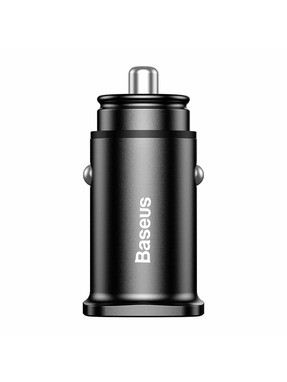 Автомобільний зарядний пристрій Baseus Square Metal 30W 2 USB-A Black (CCALL-DS01)