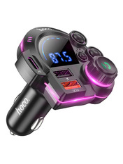 Автомобільний трансмітер Hoco DFM01 Legend 38 2 USB-A + 1 USB-C Black Чорний 38W (2 USB-A + 1 USB-C) Black