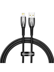 Кабель синхронізації Baseus Glimmer Series USB to Lightning 12W 1m Black (CADH000201)