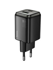 Мережевий зарядний пристрій Hoco N53 Monsoon Black Відсутній (1 USB-A + 1 USB-C) 30W Black