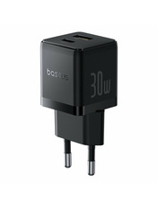 Мережевий зарядний пристрій Baseus Palm 1 USB-A + 1 USB-C Cluster Black 30 Type-C to Type-C (1 USB-A + 1 USB-C) 30W + кабель Type-C to Type-C Cluster Black