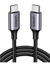 Кабель синхронізації Ugreen US261 Type-C to Type-C 2 60W 2m Black/Grey (50152)