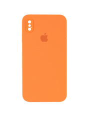 Чохол Silicone Case Square Full Camera для Apple iPhone X/XS Papaya