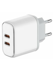 Мережевий зарядний пристрій ColorWay CHS048PD (2 USB-C) 40W White