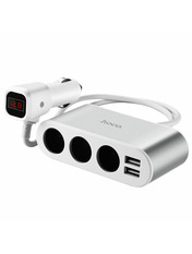 Автомобільний зарядний пристрій Hoco Z13 18W 2 USB-A Silver 2 USB-A Silver Відсутній