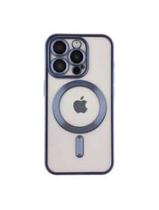 Чохол Metallic Chrome Full Camera with Magsafe для Apple iPhone 14 Pro Max Dark Blue Dark Blue (6982470153)