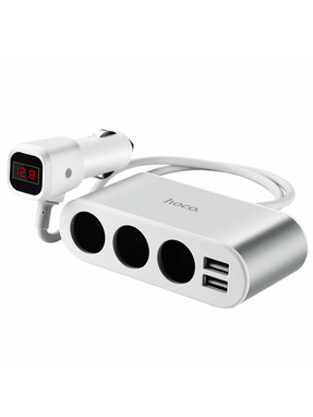 Автомобільний зарядний пристрій Hoco Z13 18W 2 USB-A Silver