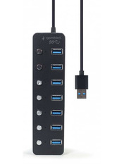 USB-хаб Gembird UHB-U3P7P-01 USB-A (7xUSB 3.0) Black (UHB-U3P7P-01)