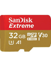 Карта пам'яті SanDisk Extreme Action microSDHC 32GB Class 10 + SD-adapter (SDSQXAF-032G-GN6AT) 32 ГБ Class 10