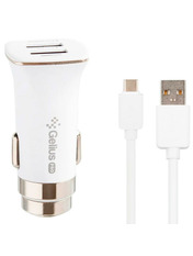 Автомобільний зарядний пристрій Gelius Pro GP-CC01 15W 1 USB-C +кабель Type-C White (GP-CC01)
