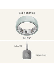 Смарт-кільце Oura Ring 4 Блакитний 6 Ceramic Tide Size 6 Ceramic Tide (JZ90-57461-06)