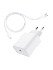 Мережевий зарядний пристрій Jellico C8 Type-C to Lightning (1 USB-C) 20W + кабель Type-C to Lightning White (RL068359) 20 1 USB-C White