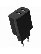 Мережевий зарядний пристрій Gembird TA-UC-2A12-01-BK (2 USB-A) 12W Black (TA-UC-2A12-01-BK)