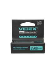 Акумуляторна батарейка Videx 18650 Li-ion 2 800 2800mAh 1шт