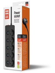 Мережевий фільтр ColorWay CW-PSEA52SBK 5/2m Black