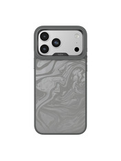 Чохол Kajsa Glamorous Collection Fluid Art with MagSafe O-Ring для Apple iPhone 17 Pro Max Grey Grey (6983017452)