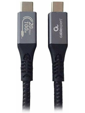 Кабель синхронізації Cablexpert Type-C to Type-C 100W 0,5m Black (CCBP-USB3-CMCM100-0.5M)