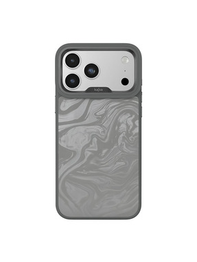 Чохол Kajsa Glamorous Collection Fluid Art with MagSafe O-Ring для Apple iPhone 17 Pro Max Grey (6983017452)