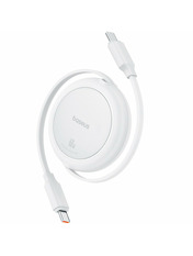 Кабель синхронізації Baseus Free2Pull Mini Type-C to Type-C White 60W 1m White (P10364500211-01)