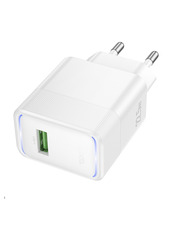 Мережевий зарядний пристрій Hoco CS111A Multi-Protocol 1 USB-A White Відсутній 22.5 (1 USB-A) 22,5W White