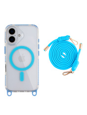 Чохол LanyardCase для Apple iPhone 16 Sky Blue