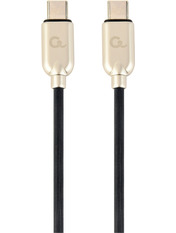 Кабель синхронізації Cablexpert CC-USB2PD60-CMCM Type-C to Type-C 60W 2m Gold/Black (CC-USB2PD60-CMCM-2M)