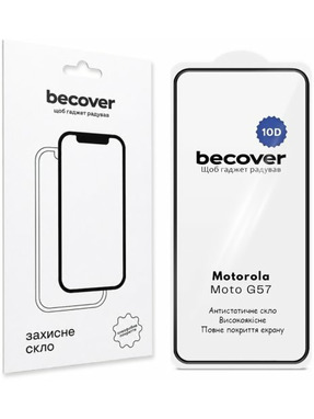 BeCover 10D для Motorola G57 глянсове (715713) Black