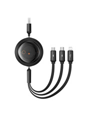 Кабель синхронізації Baseus Free2Draw USB to Lightning + microUSB + 2 Type-C 66W 1,1m Black (P10368700111-02)
