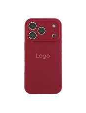 Чохол Silicone Case Full Size with Frame для Apple iPhone 18 Pro Maroon Maroon (6918732940)